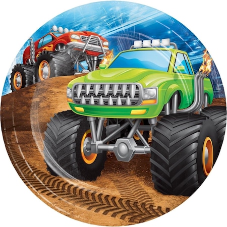 Omg Monster Truck Dessert Plates, 8PK OM1568126